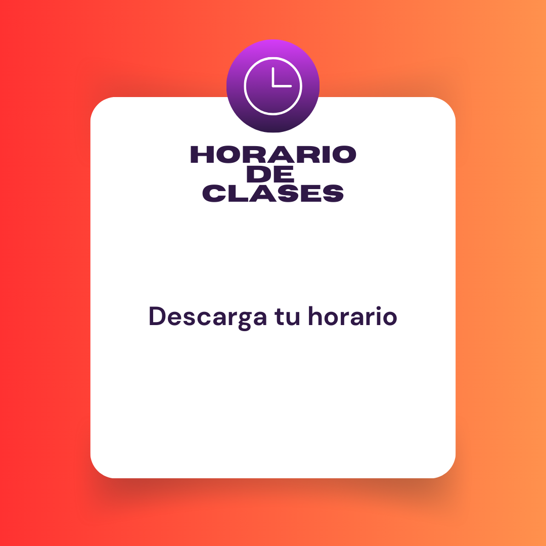 Post Instagram Horario Gradiente Rosado y Morado